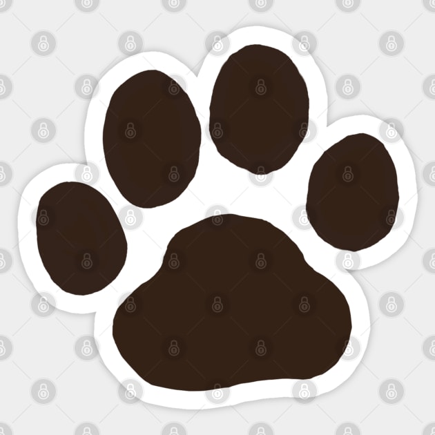 Dog Paw Print Sticker by Coffee Squirrel